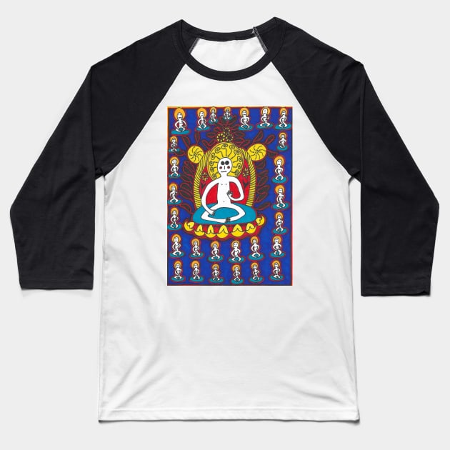 A Buddhist Meditation Piece Baseball T-Shirt by JaySnellingArt